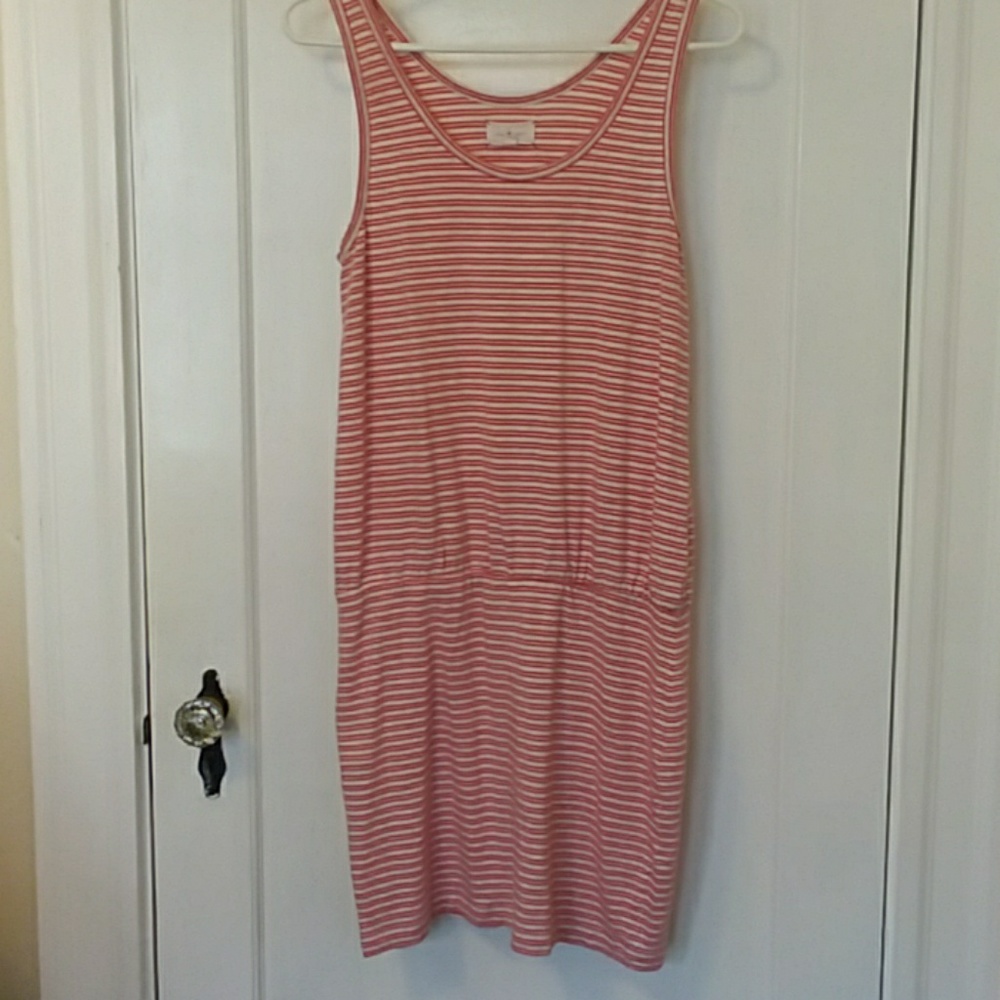 Lou & Grey | Striped Drop Waist Sleeveless Dress